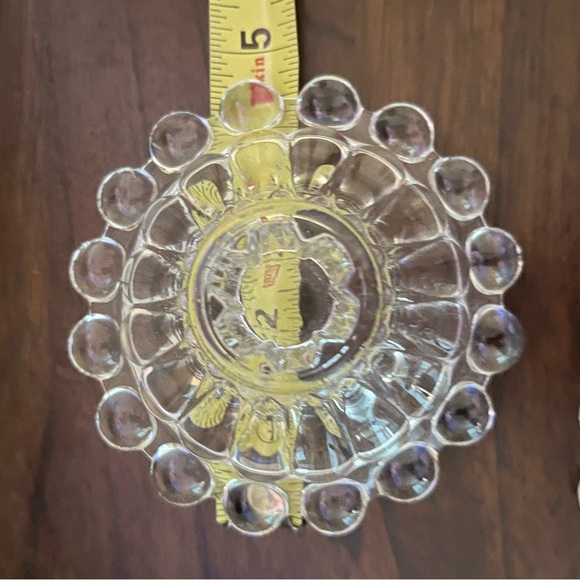 2 Anchor Hocking Boopie glass taper candle holders vintage - Picture 3 of 4
